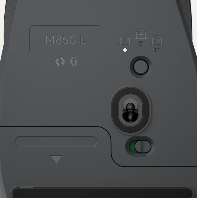 Нижня панель миші Logitech M850L з кнопкою Easy-Switch і Bluetooth
