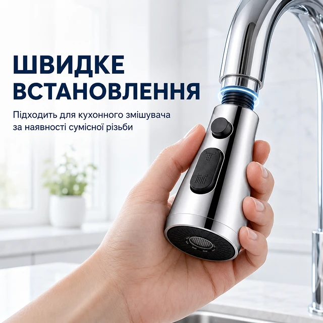 Швидке та просте встановлення аератора на кухонний кран