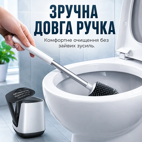 Удобная длинная ручка для легкой уборки
