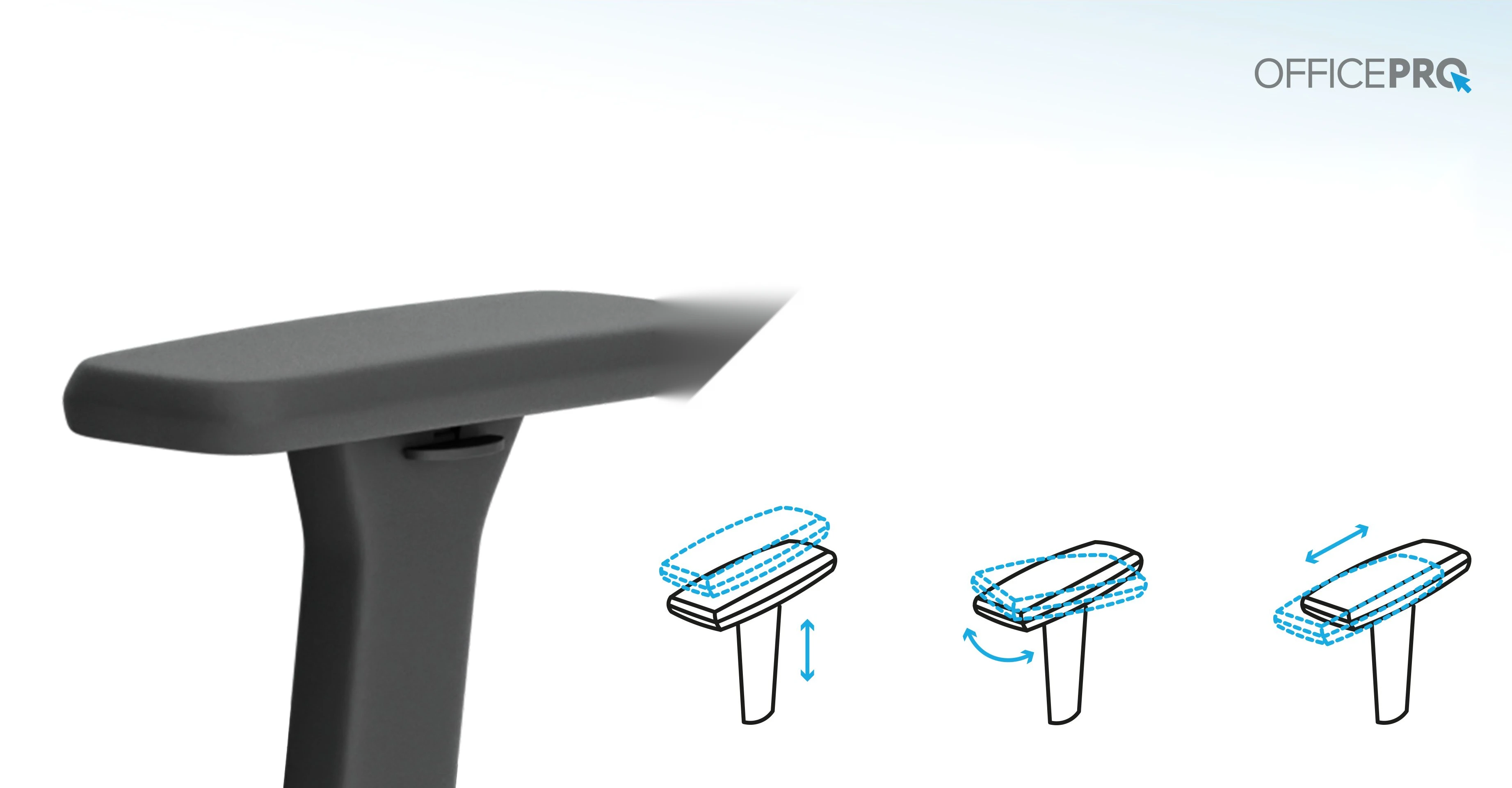 Нейлоновые 3D-подлокотники с регулировкой