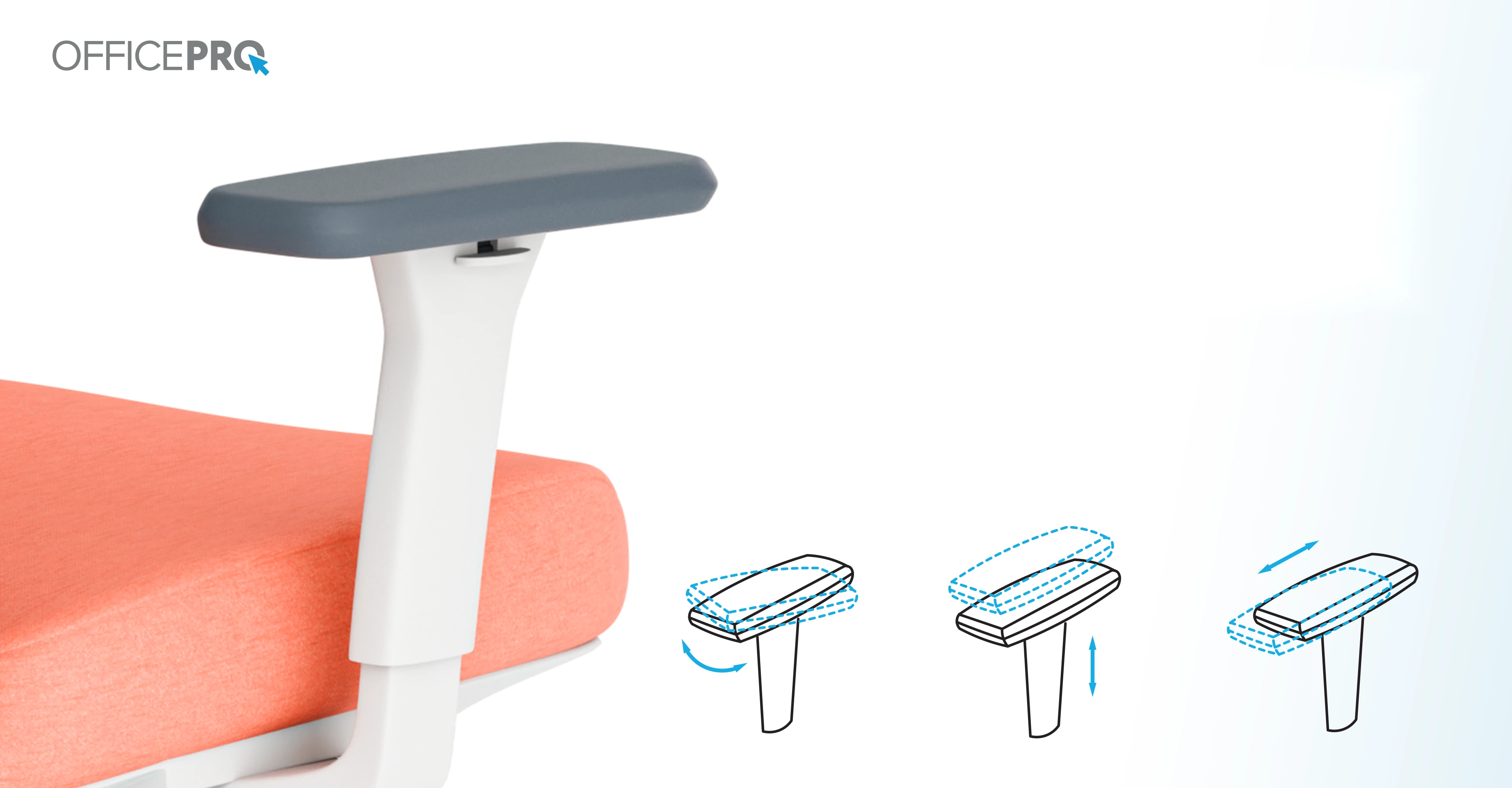 Нейлоновые 3D-подлокотники с регулировкой
