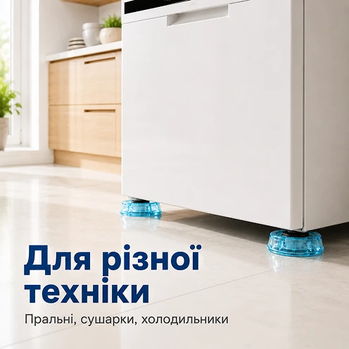 Универсальные подставки подходят для стиральных машин, сушилок и холодильников