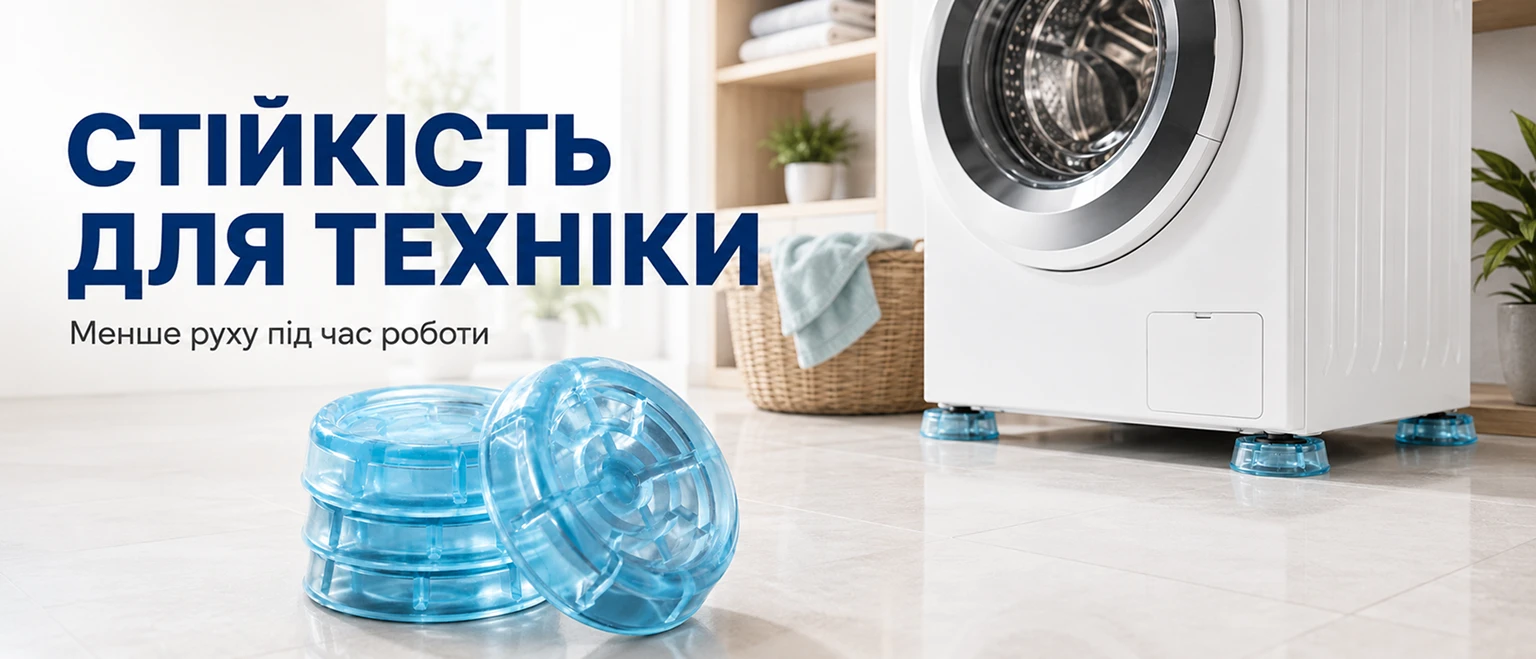 Антивибрационные прозрачные синие подставки ELECTRICLIGHT ЛА-13 под ножками бытовой техники