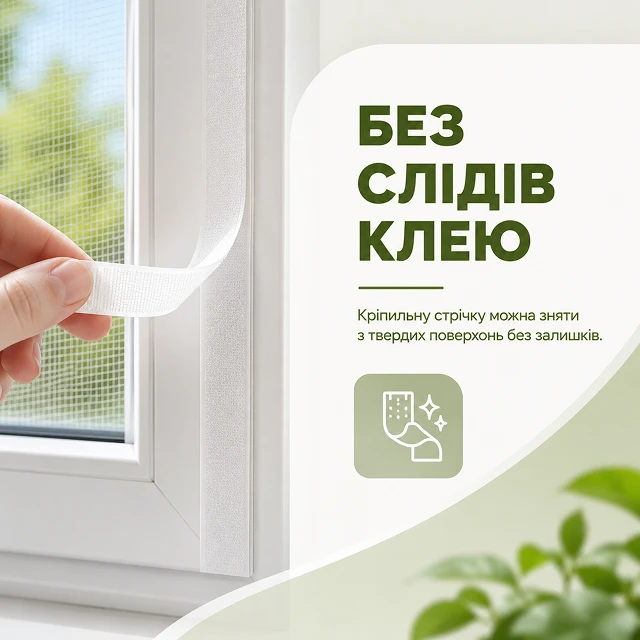 Липкая лента снимается с рамы без повреждений и следов клея