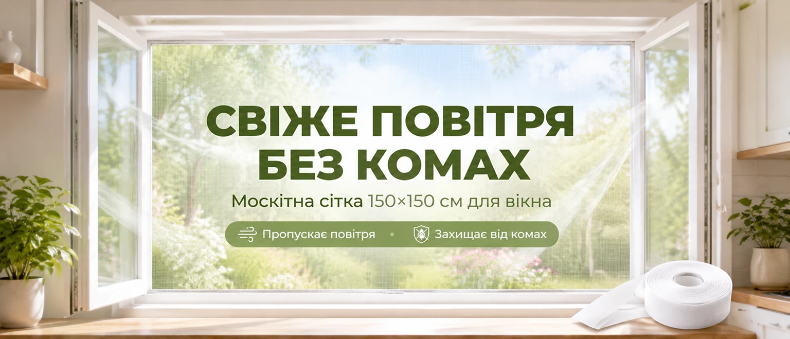 Белая москитная сетка HMD на липучке для защиты окон от насекомых