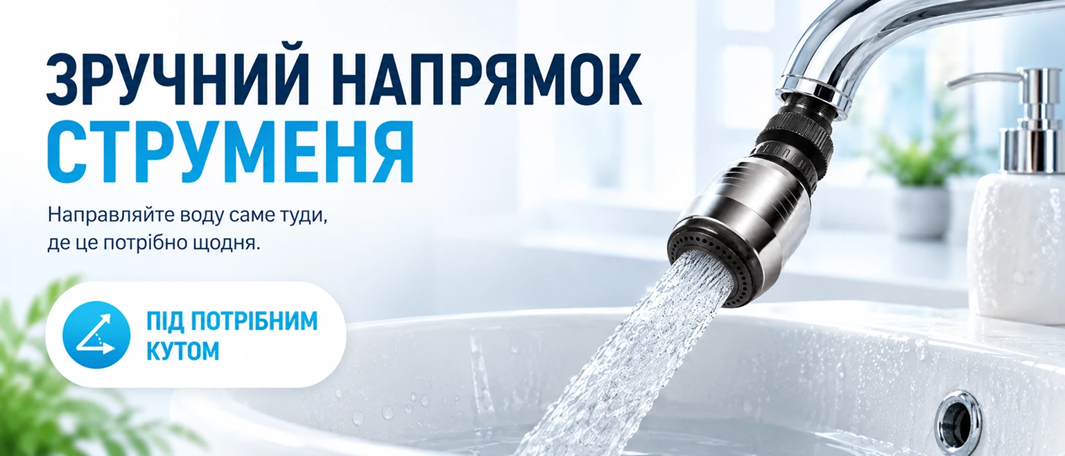 Металлическая поворотная насадка-аэратор Aqua Save BRS Silver-Black