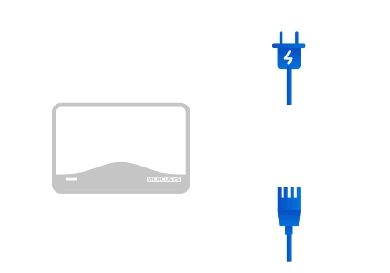 Шаг 1: Halo, кабель питания и Ethernet-кабель в коробке