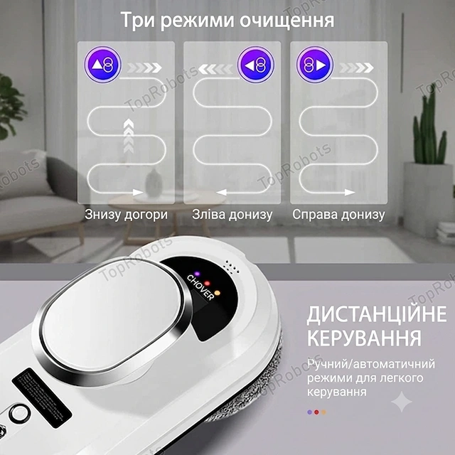 Умный робот для мытья стекол Chovery CL.1 быстро очищает окна до блеска