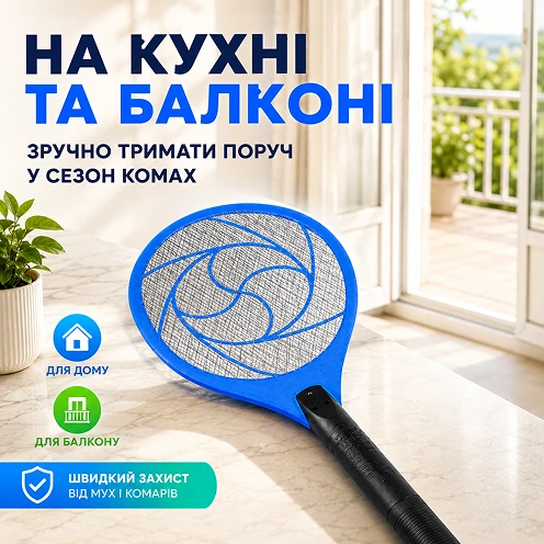 Зручне тримання мухобійки на кухні або балконі
