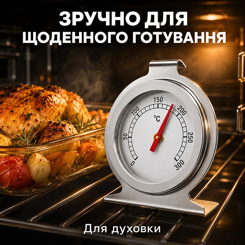 Контроль температури під час запікання курки у духовці