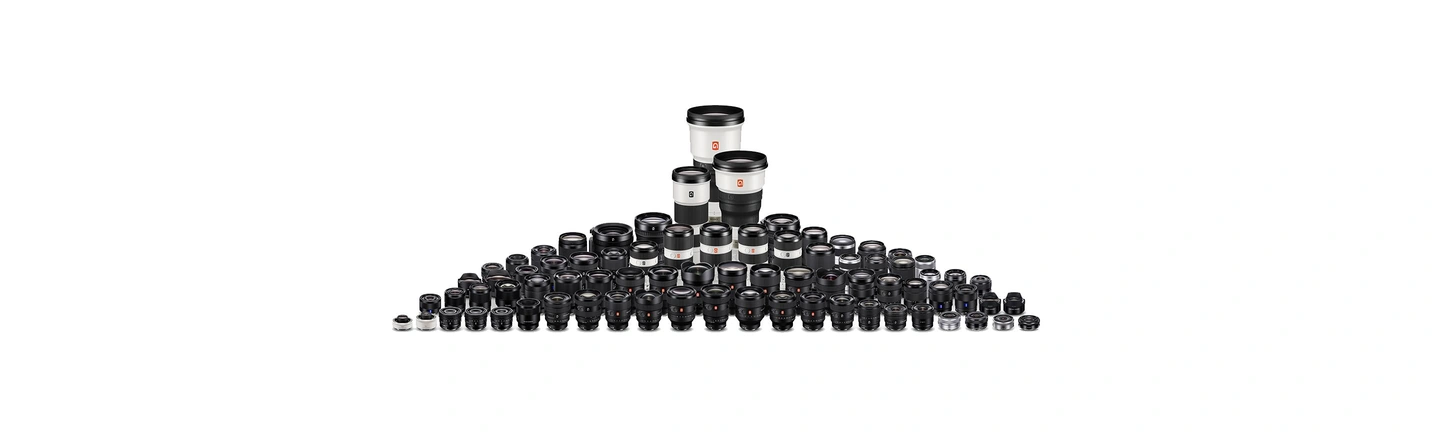 Изображение всех объективов E-mount