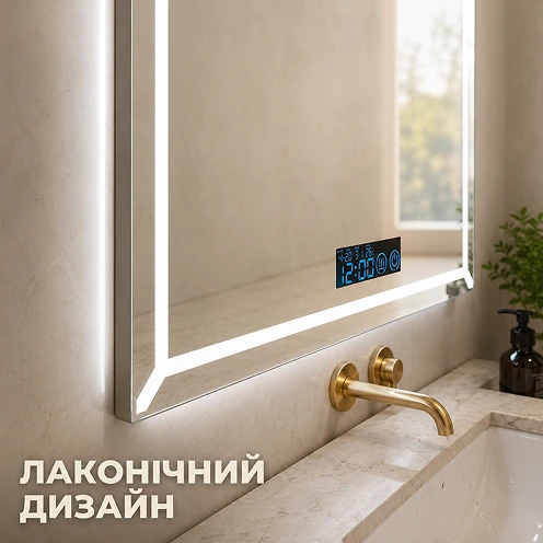 Лаконічний дизайн смарт дзеркала зі світлодіодною підсвіткою