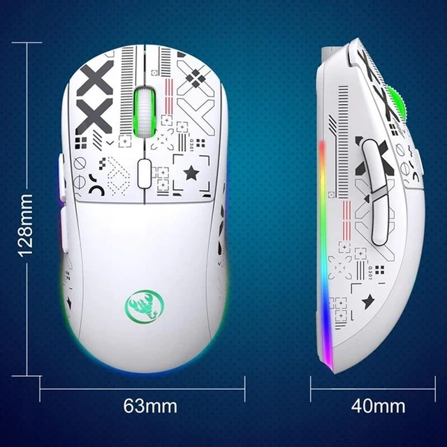 Эргономичная мышка HXSJ T90 с прорезиненным колесиком скролла и RGB подсветкой