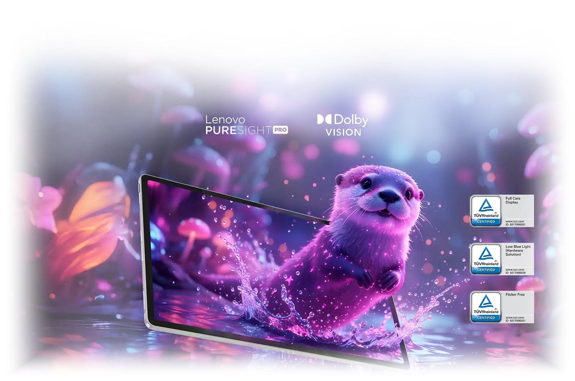 Яркий экран PureSight Pro с сертификатами Dolby Vision и TÜV