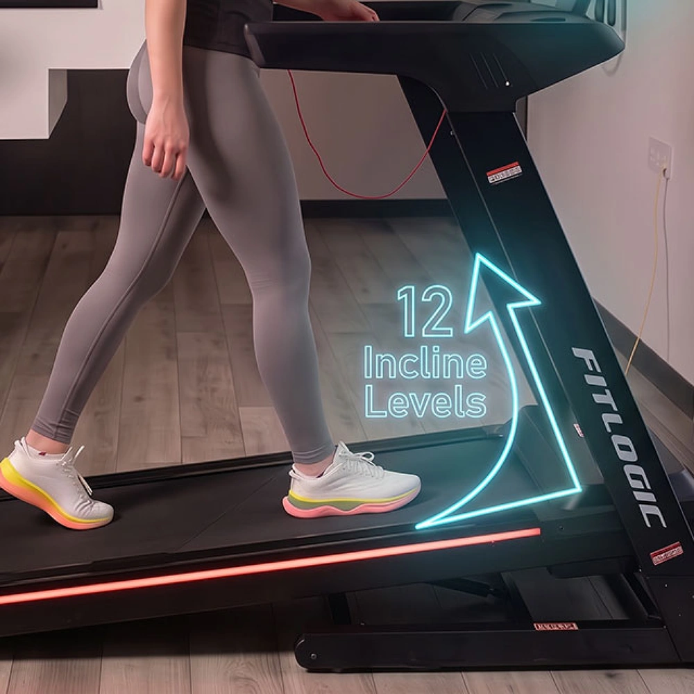 12 уровней моторизованного наклона беговой дорожки FitLogic T771