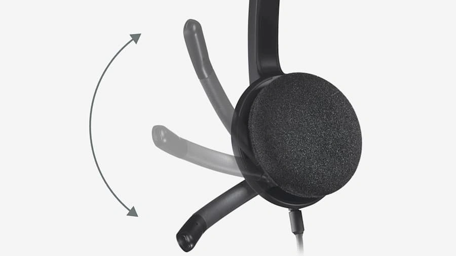 Поворотный микрофон гарнитуры Logitech H340