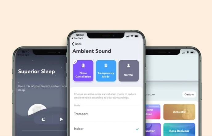 Смартфони із застосунком Soundcore для навушників Life Q30