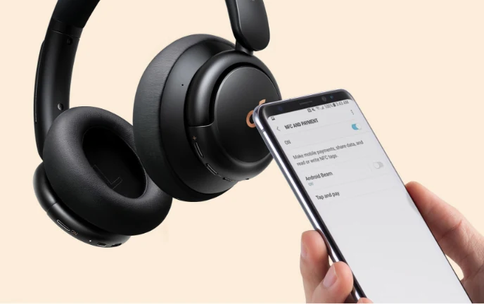 Швидке підключення навушників Life Q30 смартфоном через NFC