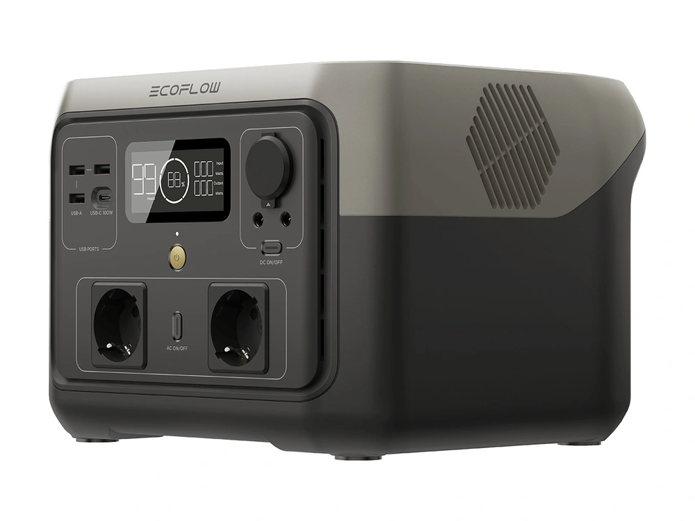 Зарядная станция EcoFlow RIVER 2 Max, вид сбоку