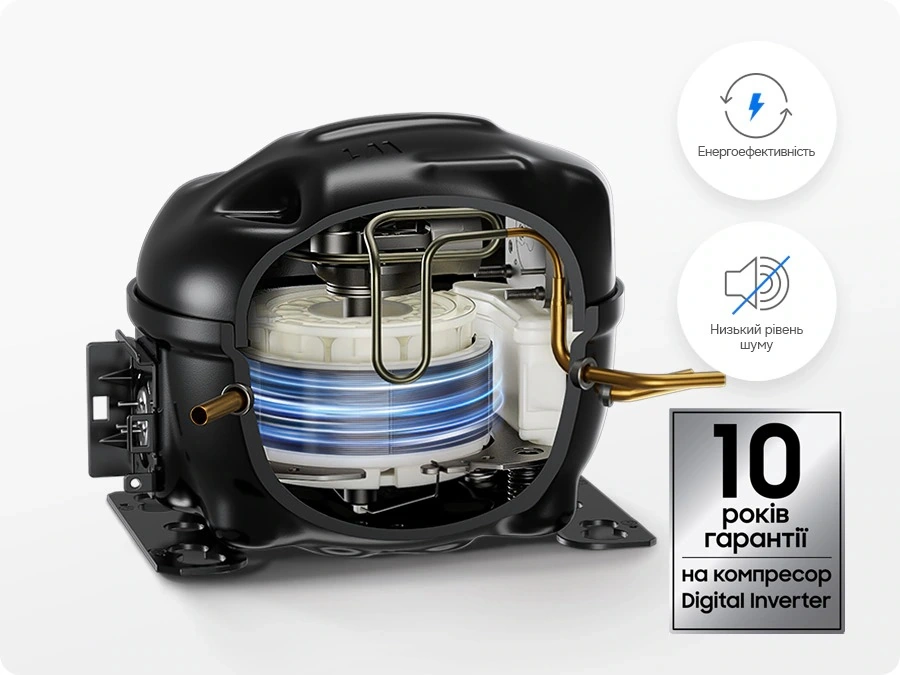 10 років гарантії на мотор Digital Inverter