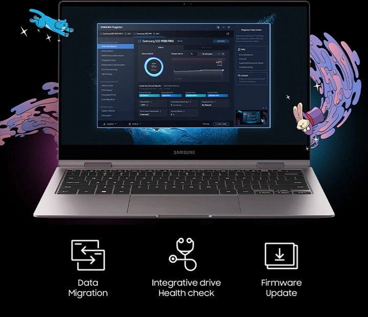 Программа Samsung Magician на экране компьютера