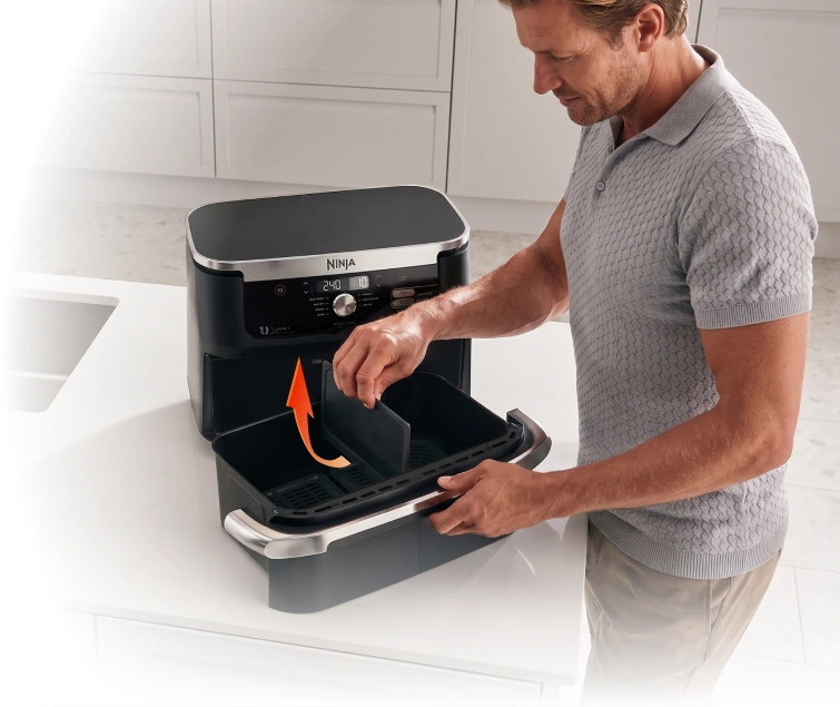 Разделитель FlexDrawer в контейнере мультипечи