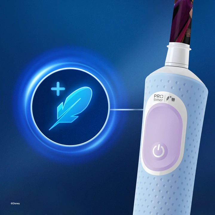 Два режими чищення зубів електричної щітки Oral-B Про Кідс