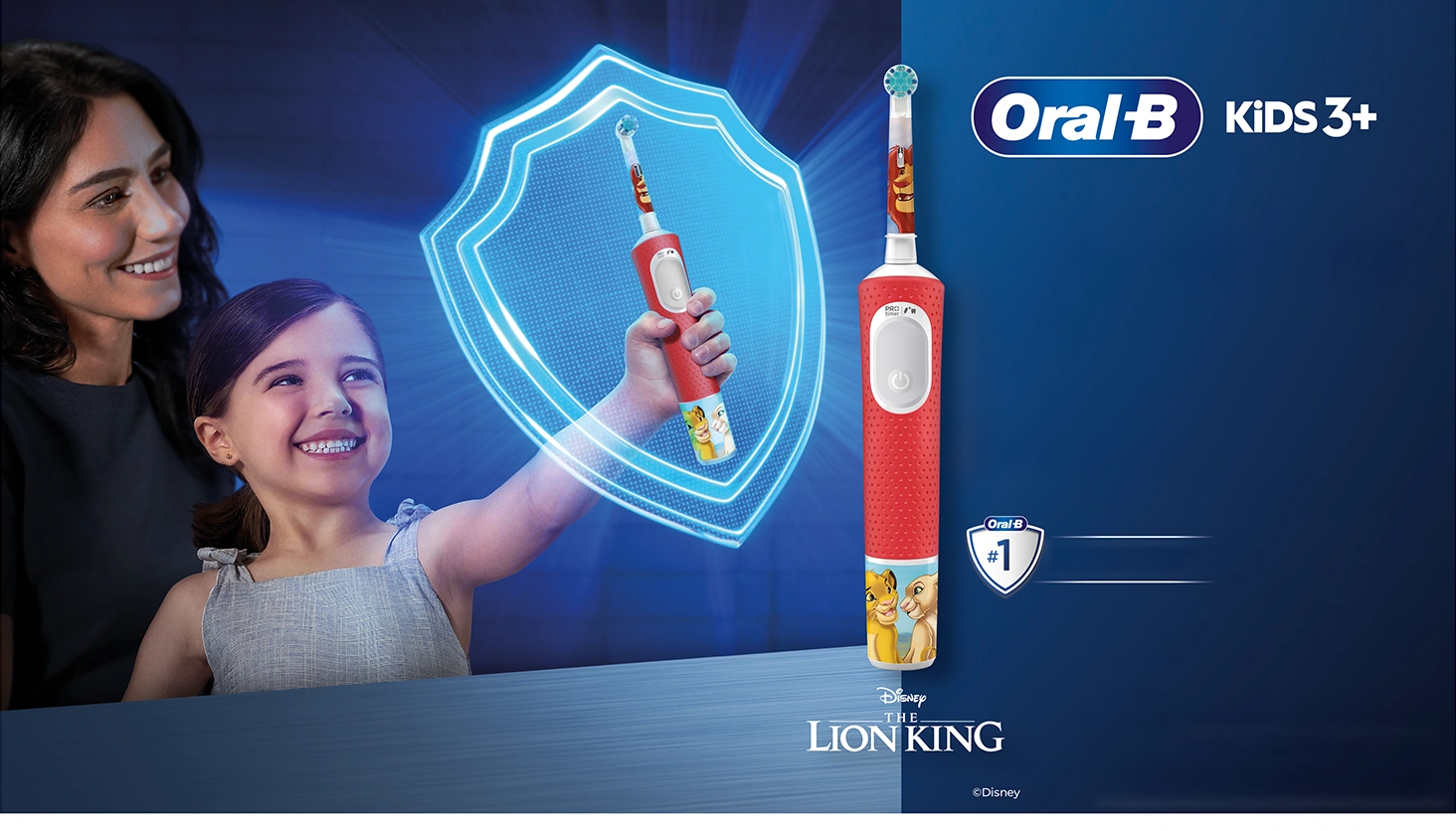 Дитяча електрична зубна щітка Oral-B Kids 3+ у дизайні Disney «Король Лев»