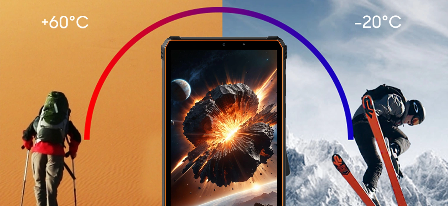 Планшет Blackview Active 5 работает от -20 °C до +60 °C