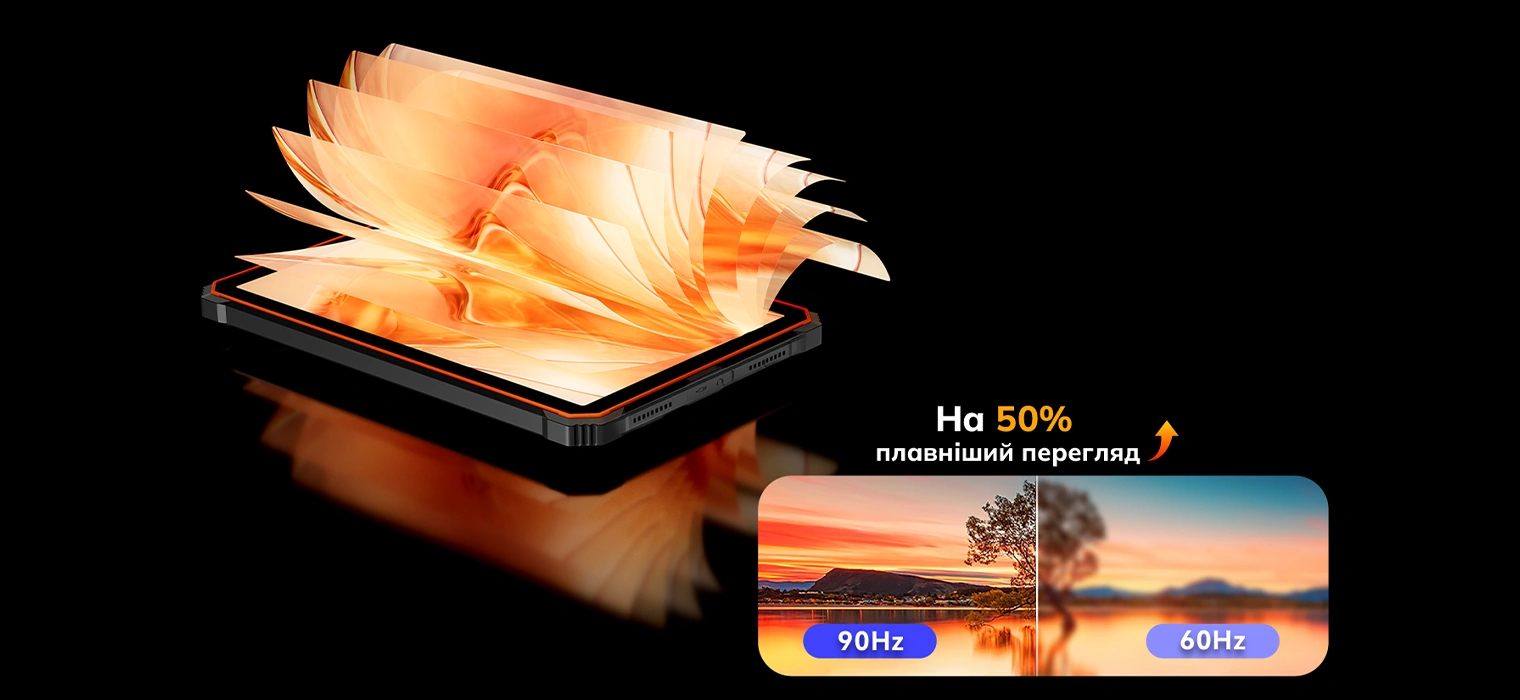 Частота обновления экрана 90 Гц на планшете Blackview Active 5