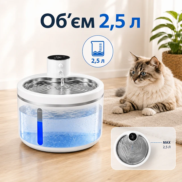 Вместительный резервуар для воды объемом 2,5 литра