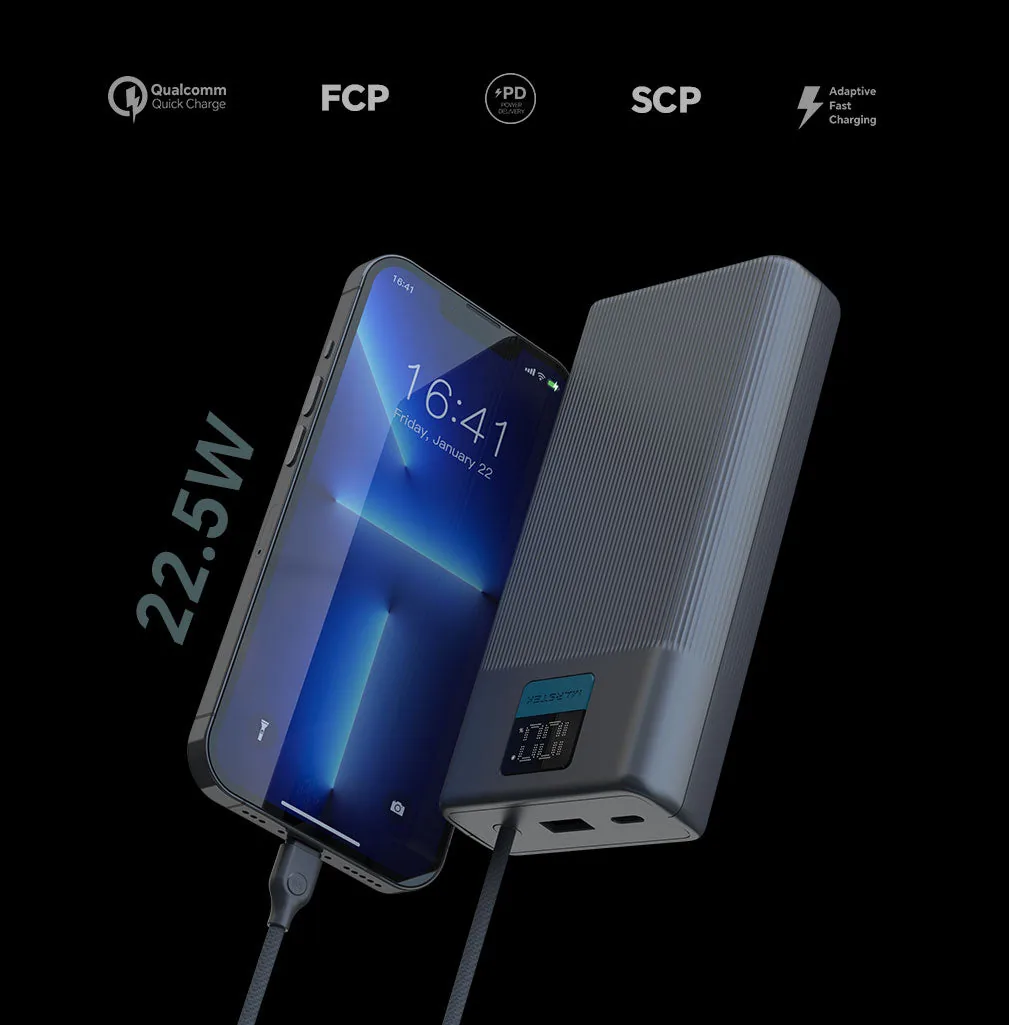 Швидка зарядка 22,5 Вт з підтримкою QC, FCP, PD, SCP