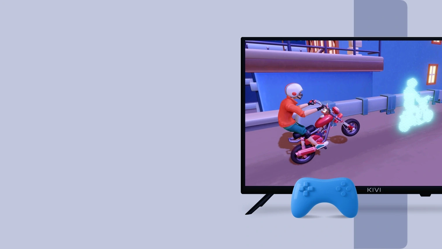 Игровой режим на телевизоре KIVI 24H760QB с геймпадом