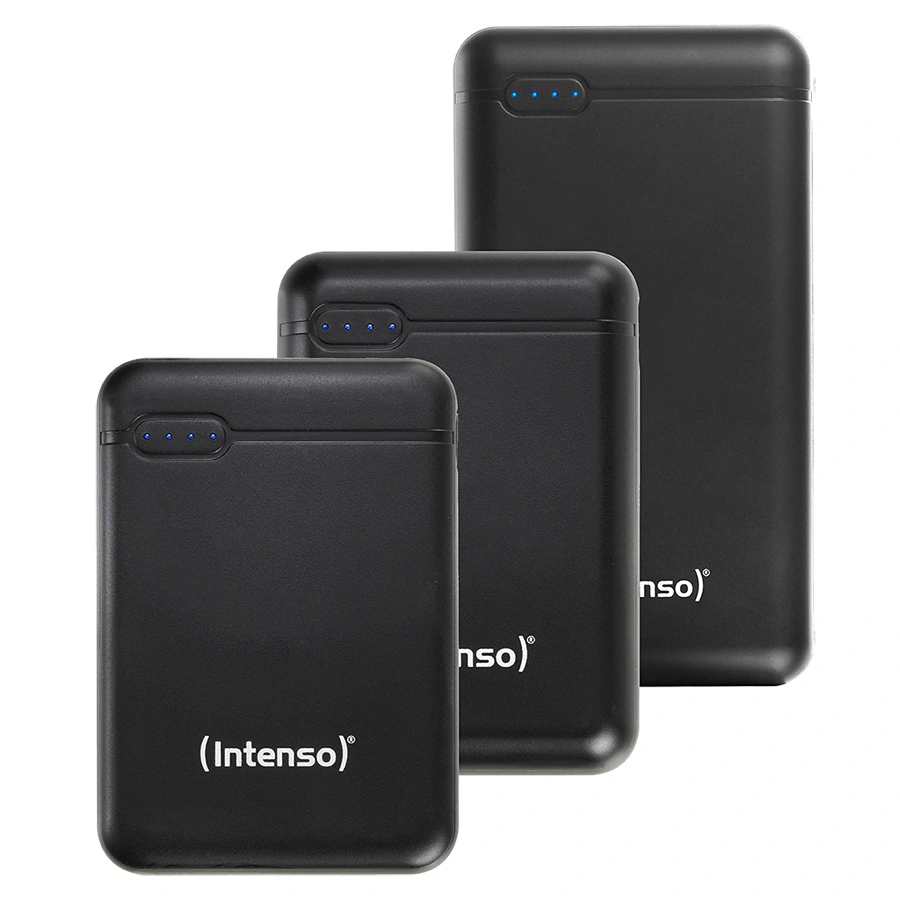 Три повербанка Intenso XS5000, XS10000 и XS20000 разной ёмкости