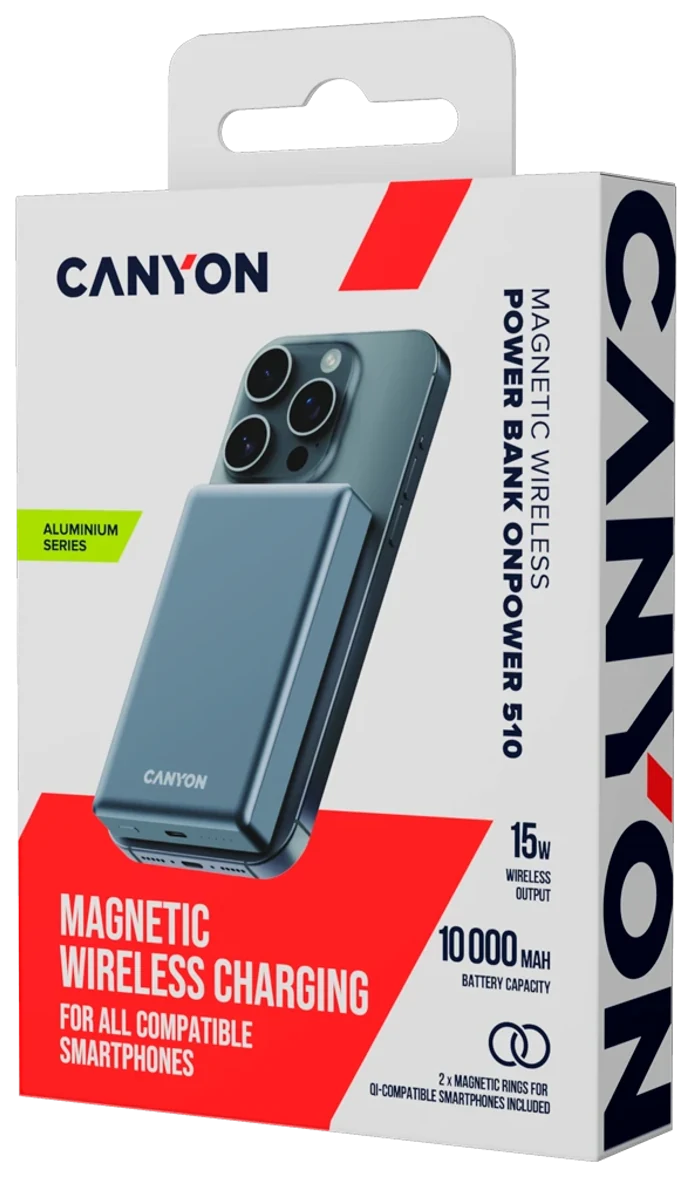 Портативный аккумулятор Canyon OnPower 510 Dark Grey — комплект