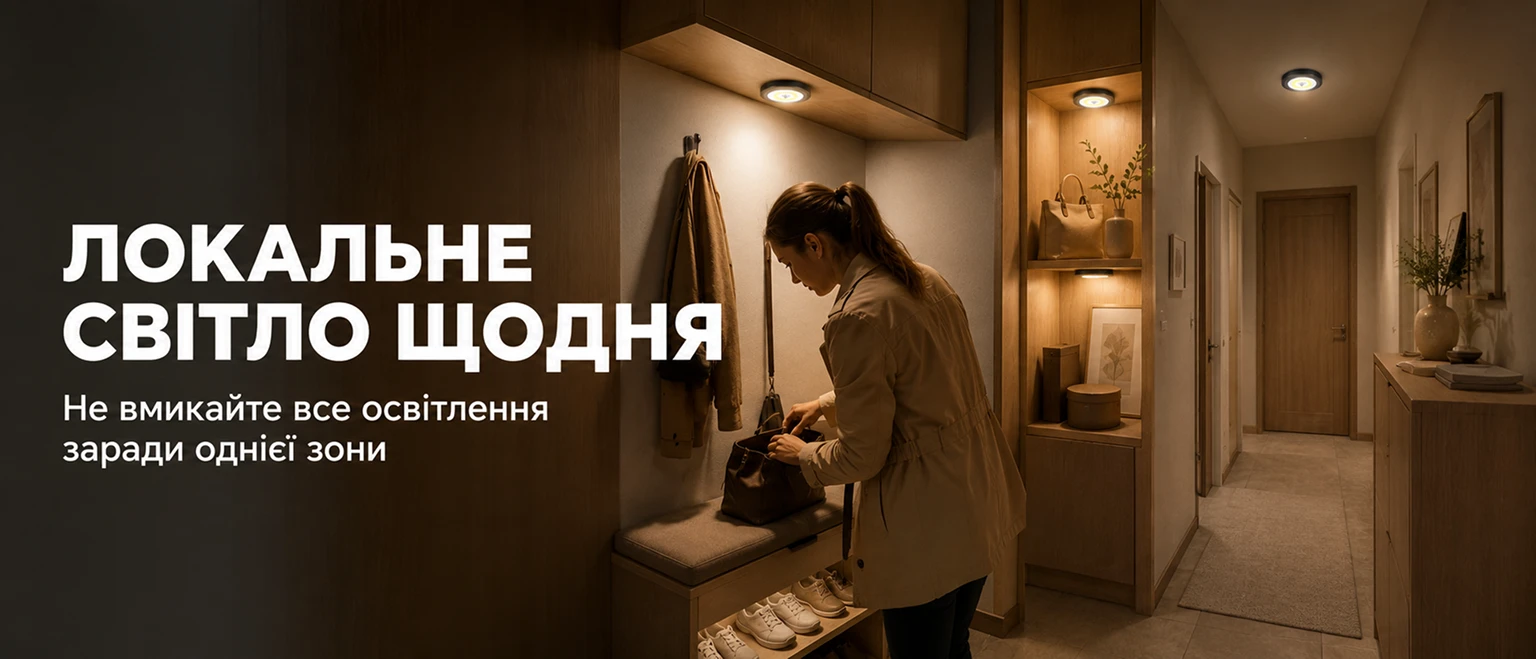 Локальное освещение с набором настенных LED светильников на батарейках BRS