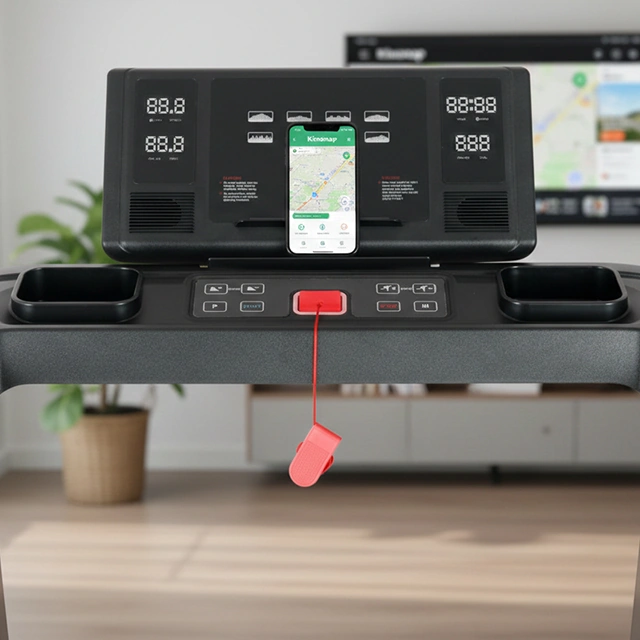 Консоль FitLogic T12B зі смартфоном, підключеним через Bluetooth