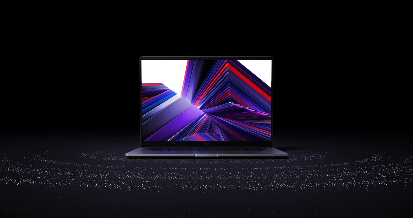 Ноутбук RedmiBook 14 со звуковыми волнами Dolby Atmos вокруг корпуса