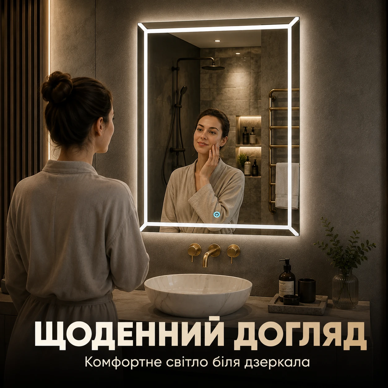 Комфортное освещение возле зеркала для ежедневного ухода