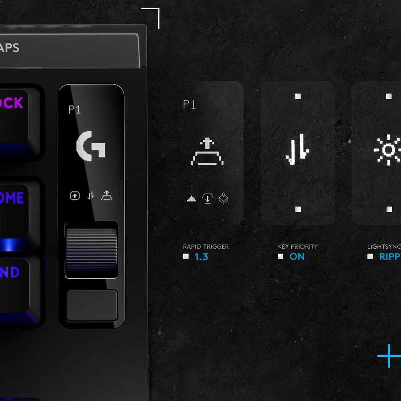 OLED-дисплей і коліщатко клавіатури Logitech G PRO X2 RAPID