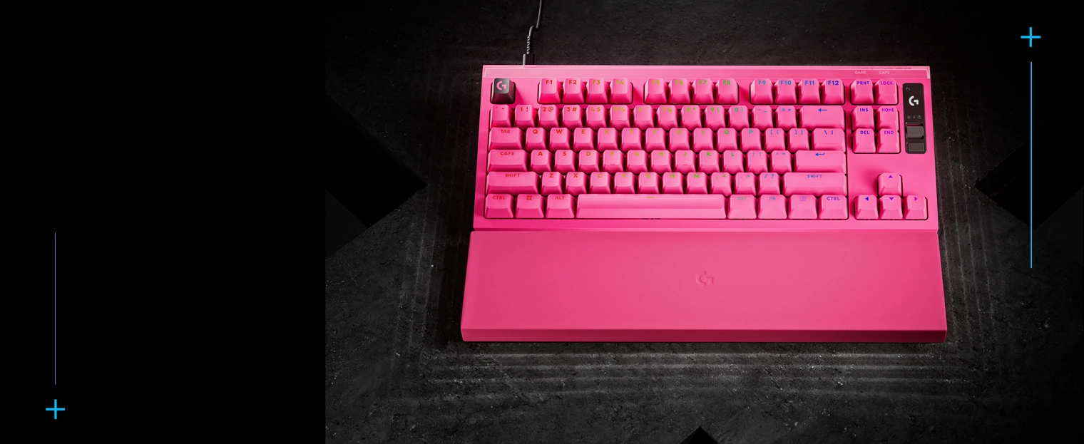 Ігрова клавіатура Logitech G PRO X2 RAPID рожевого кольору