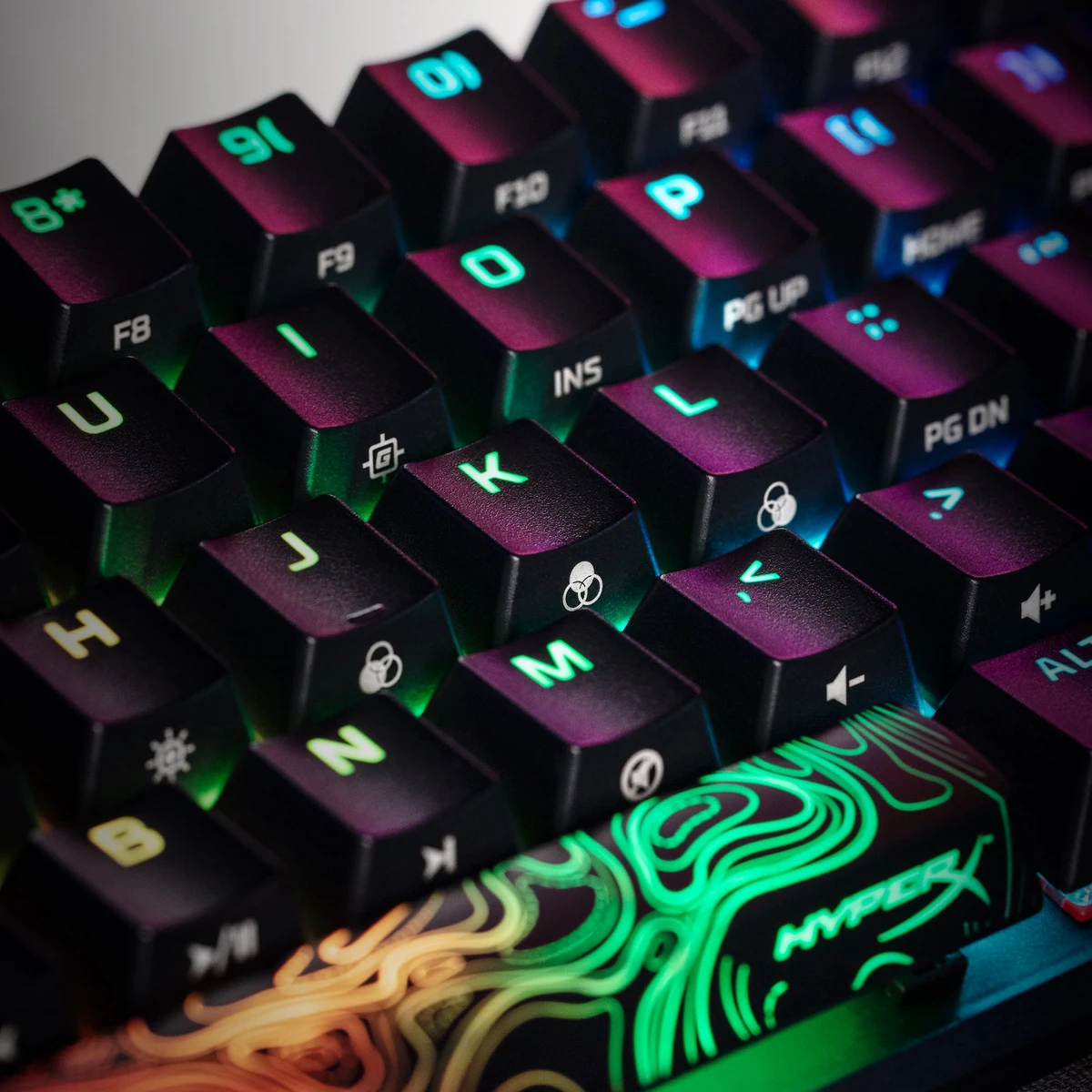 Кейкапи PBT клавіатури HyperX Alloy Origins 60 з бічними позначеннями функцій