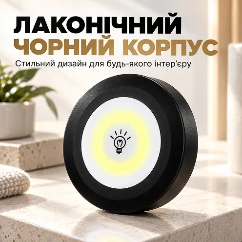 Лаконічний чорний круглий корпус світильника