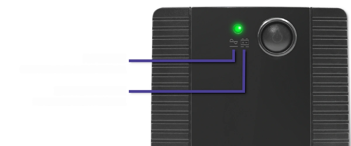 Светодиодные индикаторы ИБП Qoltec Monolith