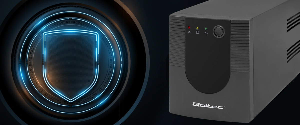 ДБЖ Qoltec Monolith і символ захисту