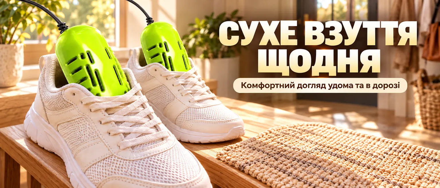 Електросушарка для взуття Shine ЕСВ-12/220 Зелений MIX — сухе взуття щодня