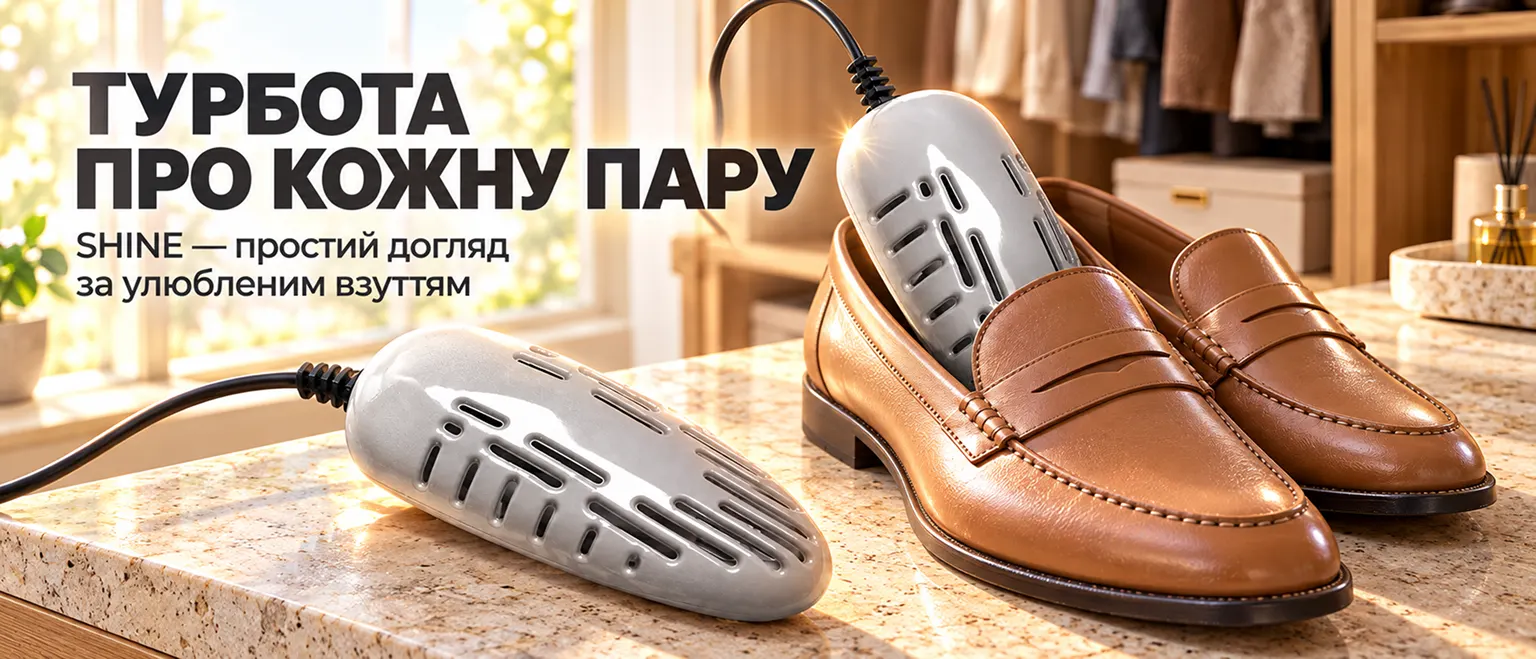 Електросушарка для взуття універсальна Shine White — простий догляд за улюбленим взуттям