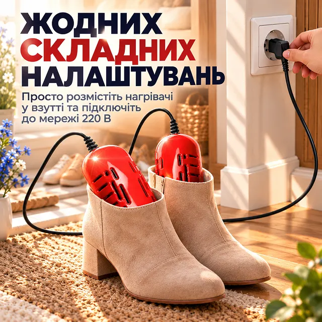 Простое использование и подключение красной электросушилки Shine к сети 220 В