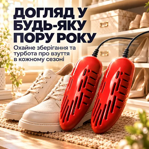 Опрятный уход и регулярное просушивание обуви в любое время года