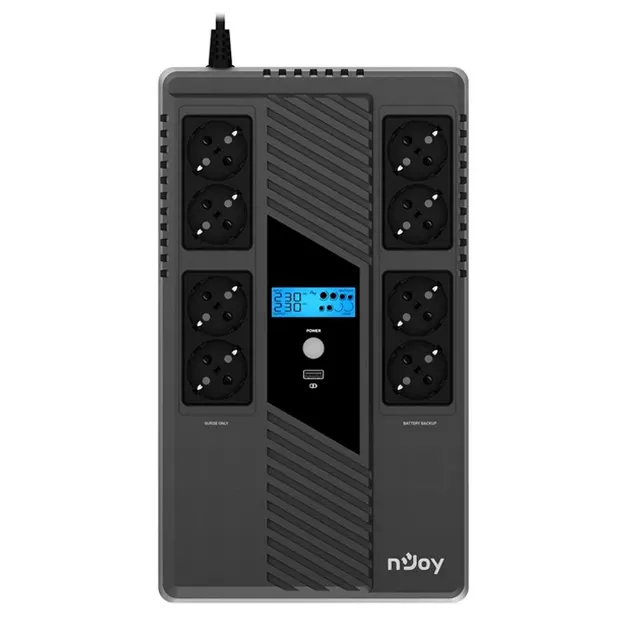 ИБП nJoy Token 800 с активным LCD экраном для защиты домашней электроники